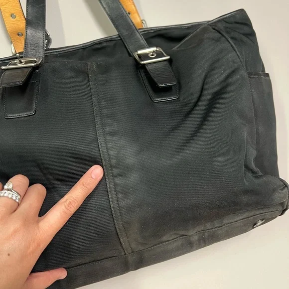 Coach 5173 Nylon Large Black Tote Bag - Picture 7 of 13